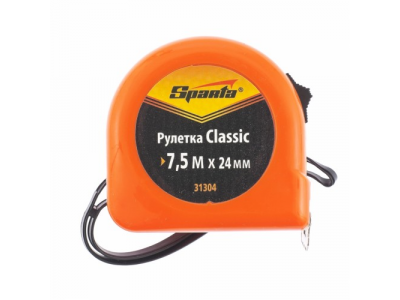 Рулетка Classic, 7.5 м х 24 мм, пластиковый корпус// SPARTA от SPARTA Рулетка Classic, 7.5 м х 24 мм, пластиковый корпус// SPARTA