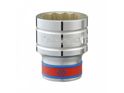 Головка торцевая стандартная двенадцатигранная 1/2", 1", дюймовая, KING TONY от KING TONY Головка торцевая стандартная двенадцатигранная 1/2", 1", дюймовая, KING TONY